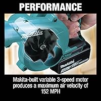 Vista 8 de Makita XBU06Z - Soplador de piso inalámbrico de iones de litio LXT® de 18 V, solo herramienta