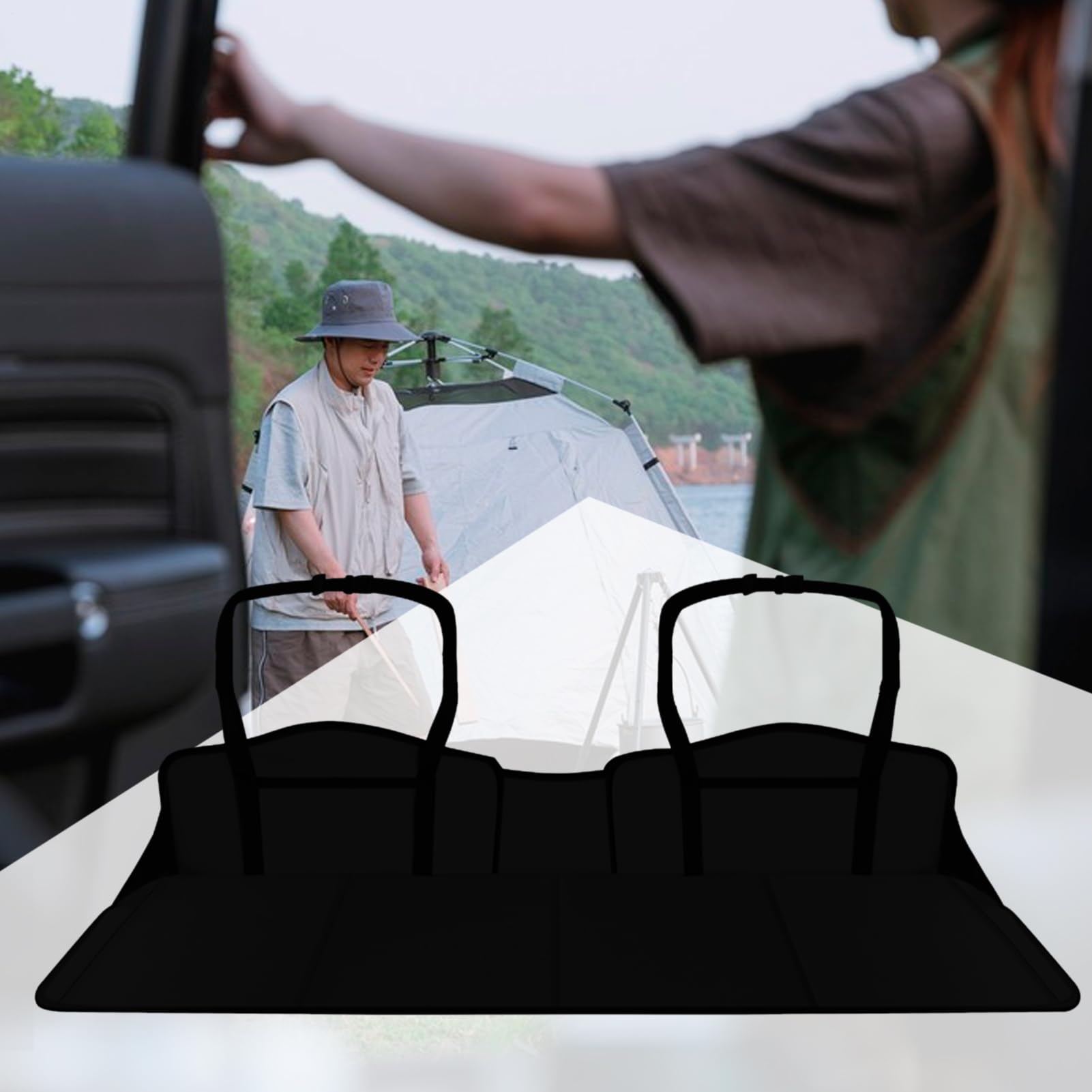 Auto Posteriore Pianale Portellone Camion, Tappetino Esterno per | Pieghevole Sedile Posteriore Auto Per Tenda, Camion, Portellone, Attività Outdoor Per Famiglia E Bambini