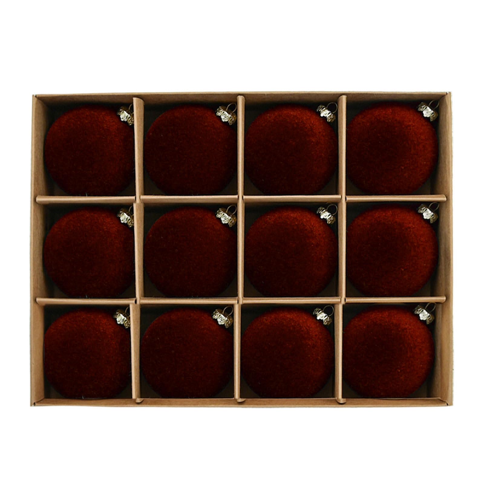 12pcs Functional Christmas Sphere Ornaments Stable Flock Christmas Sphere Ornaments for Ornaments Tree Decoration