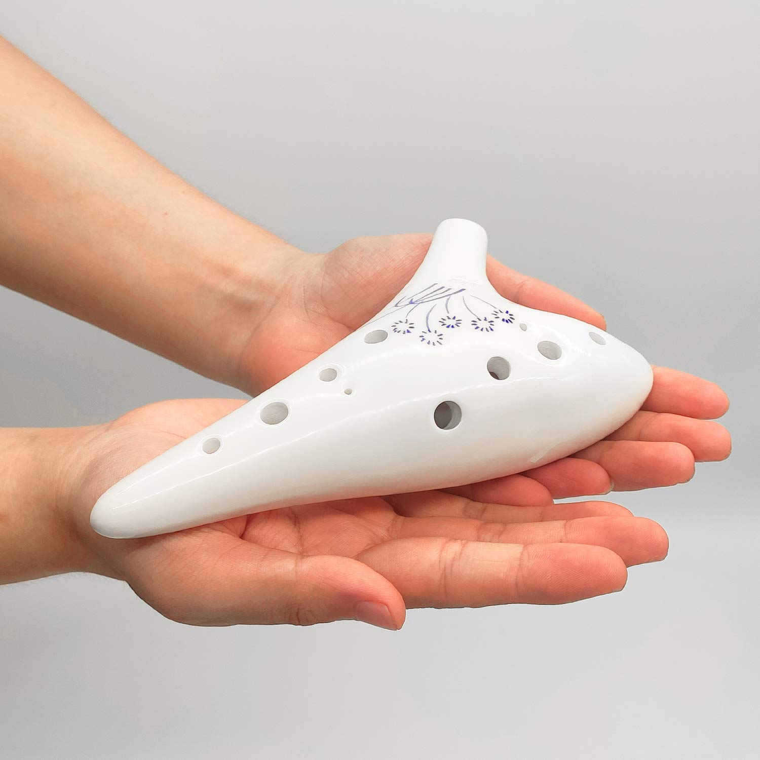 Cisolen Ocarina Alto C 12 Hole Ocarina Ceramic Ocarina Instrument Easy