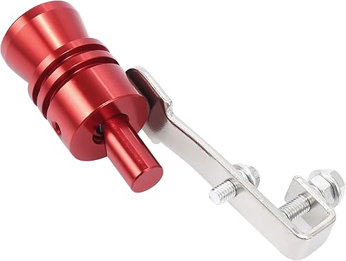Miniatura 7 de X AUTOHAUX 2 unids L tamaño aleación de aluminio universal Turbo sonido escape silenciador tubo silbato coche rugido fabricante rojo