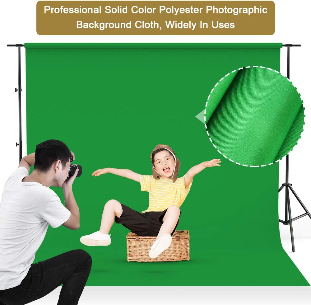 Gеt Sресіаl Prісе UTEBIT 8x8ft Green Screen Backdrop Polyester Photo Backdrop Chromakey 2.5x2.5m Green Background Cloth Foldable for Photography Video Studio Backdrops (Stand Not Include)