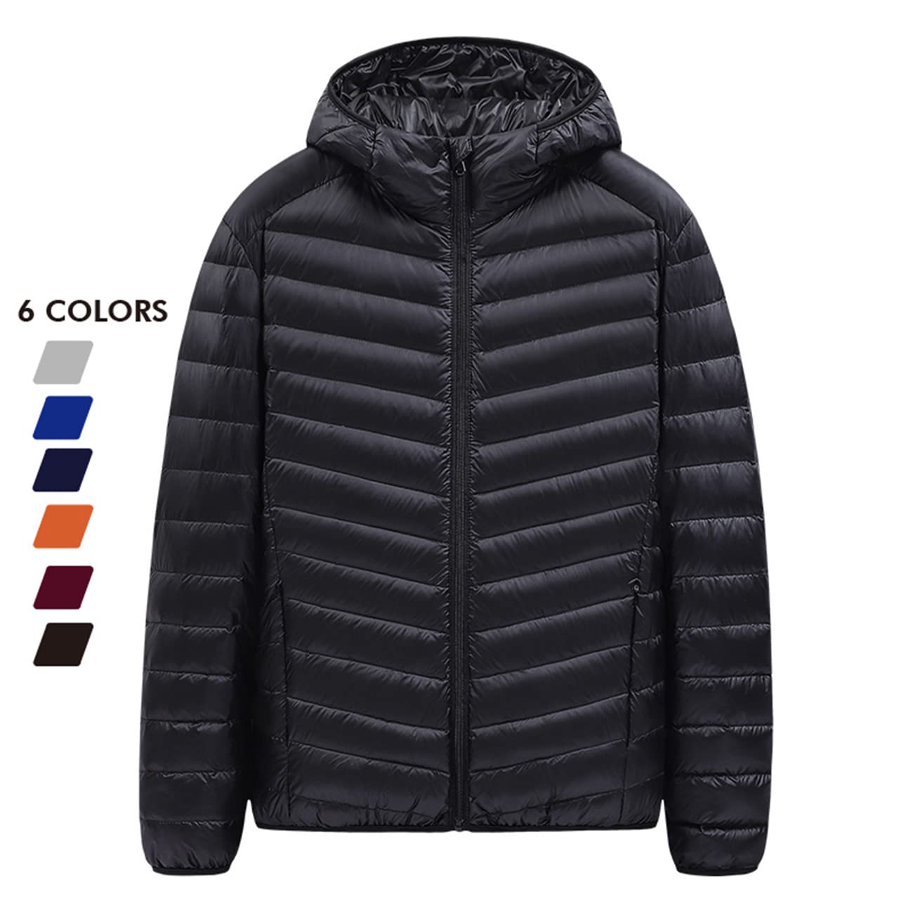 Piumino leggero da uomo ripiegabile acqua e antivento traspirante felpe con cappuccio giù cappotto, Equalizer 2.0 True Balance, X-Large
