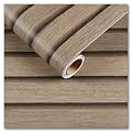 CRE8TIVE Brown Wood Slat Wallpaper Peel and Stick 12"x80" Natural Wood Grain Contact Paper Waterproof Self Adhesive Wooded Stripe Wood Panel Look Wallpaper Vinyl Wrap for Kitchen Countertops Cabinets