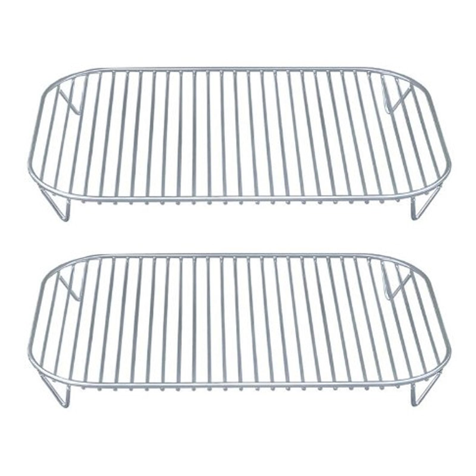Buxuaaaa Air Rack Dehydrator Rack Stainless Steel Grilling Rectangle Air Basket Tray for Woodfire Fryers Multi Functional Accessories for