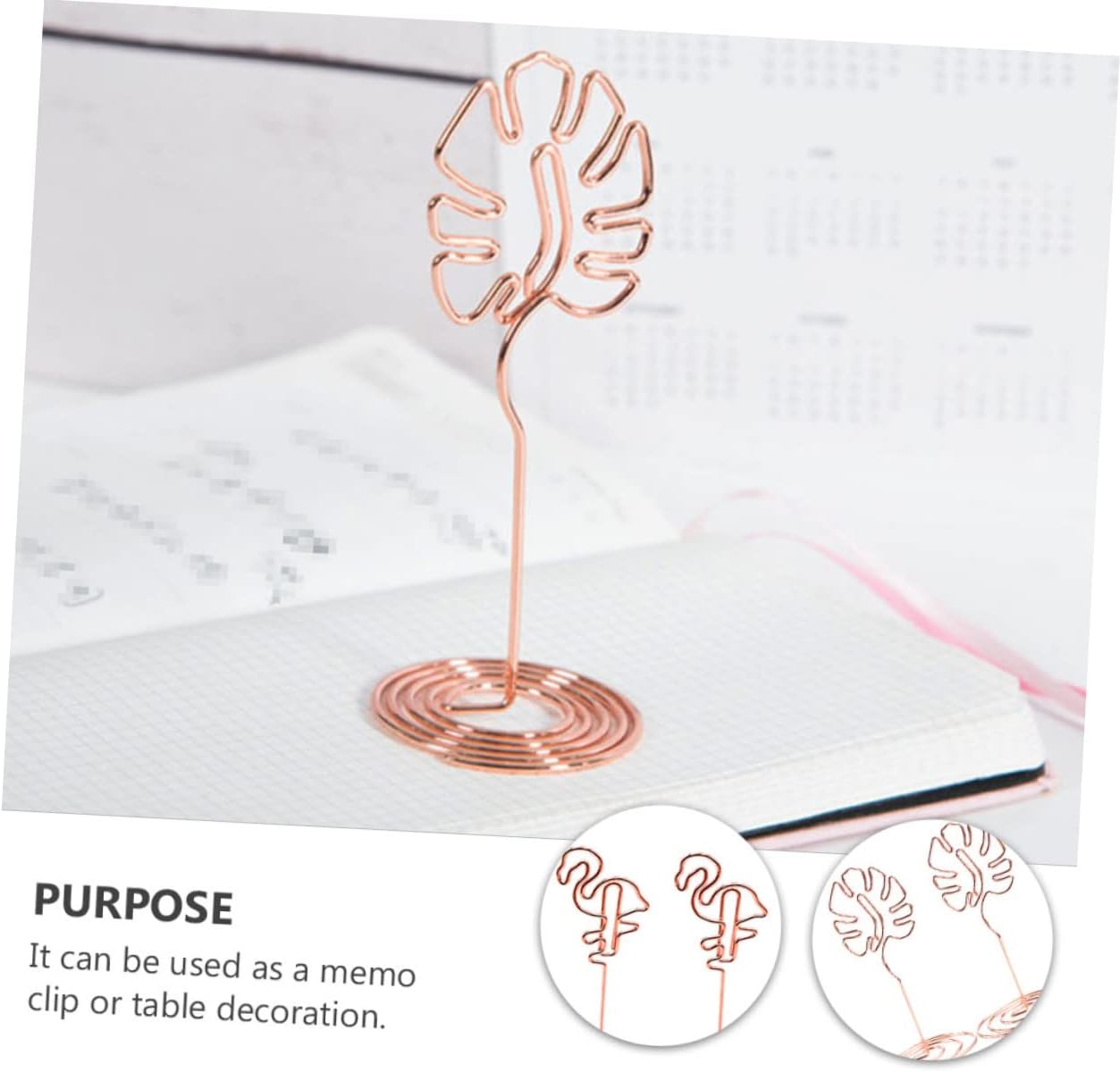 SHOWERORO 1Set Flamingo Memo Holders Creative Photo Clips with Hawaii Theme for Weddings Birthdays and Summer Parties Premium Quality Table Holders