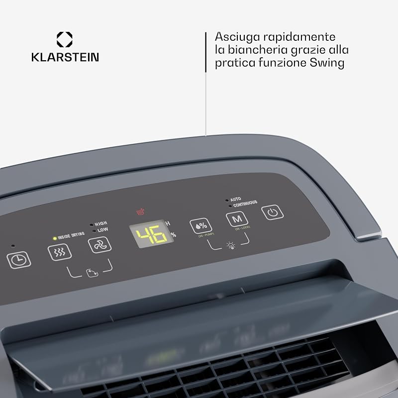 Klarstein DryFry Connect okos páramentesítő 30L hálószobához csendes légtisztító