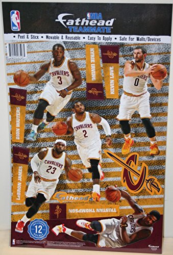 NBA Cleveland Cavaliers Fathead Teammate Team Set Decals, 12 x 17-inches