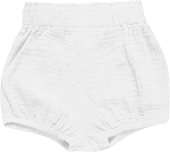 UTTPLL Baby Bloomers for Toddler Girl Boy Ruffle Diaper Covers Newborn Infant Cotton Linen Cute Loose Harem Shorts Underwear
