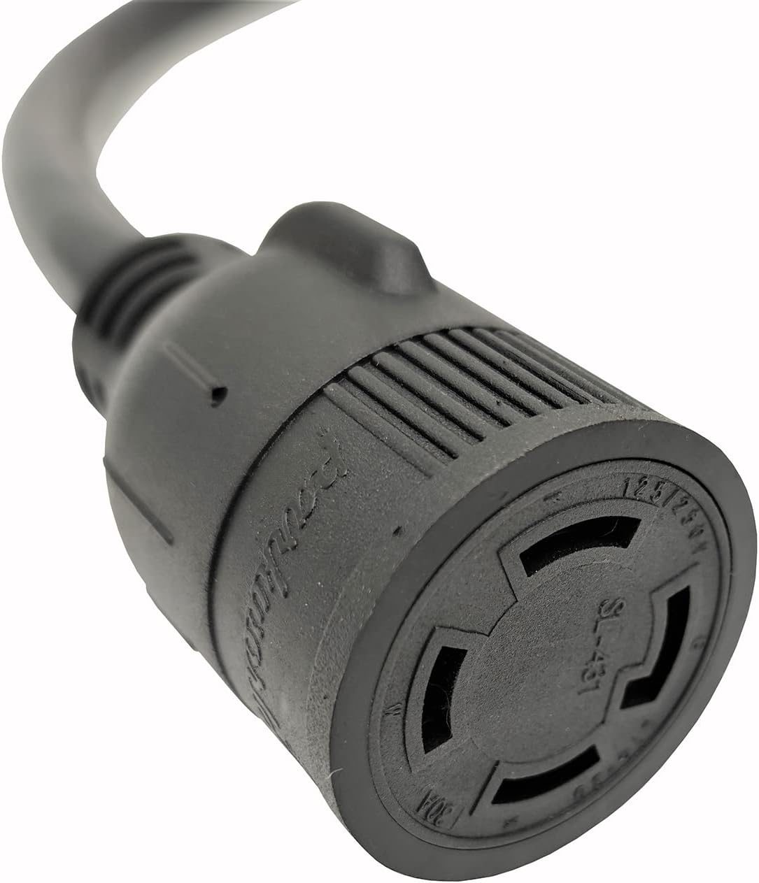 Parkworld 885446 NEMA TT-30P to L14-30R Generator Adapter Cord, Transfer Switch Adapter, RV 30A TT-30 Male Plug with Handle to Generator 30A 4-Prong L14-30 Female Receptacle (10 Foot)