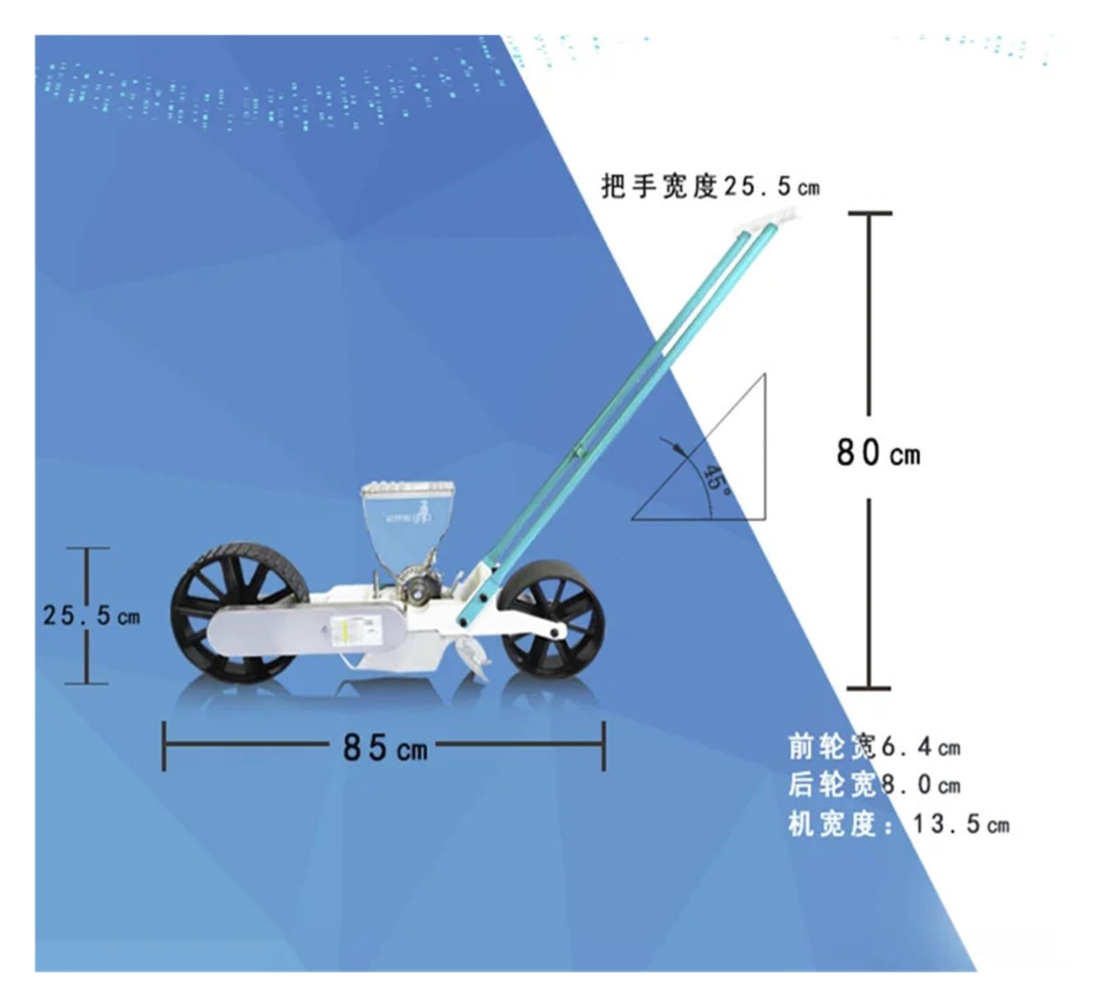 Siewnik pchany, Ręczny Pchacz Jednorzędowy Mały Ręczny Rolnik Pcha Sadzarkę Do Warzyw Precyzyjny Siewnik 1 Rząd, dla różnych nasion
