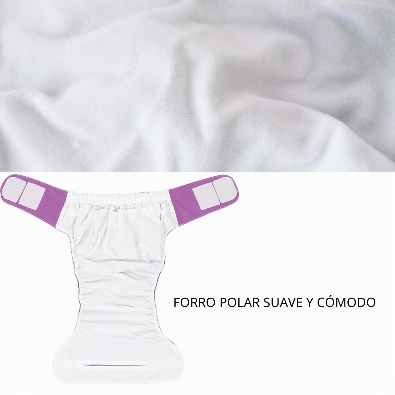 Pañales de Tela para Adultos, Pañales de Natación para Adultos Impermeables Lavables Reutilizables para Adultos Mayores Pañales de Tela Pañales de Bolsillo Pañales para Adultos(Pañal morado)
