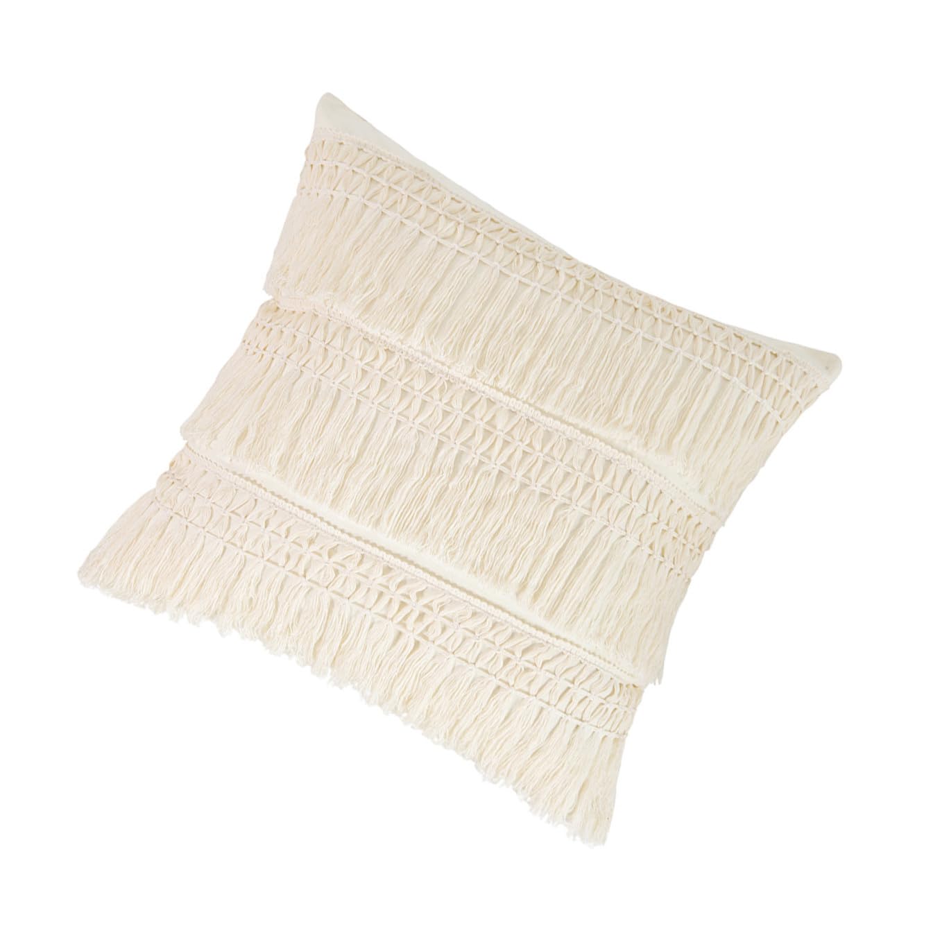 Taies d'oreiller à pompons lot de 2 housses déco pour salon et chambre