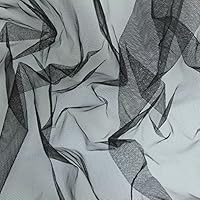 TELA MALLA DE TUL INELÁSTICO COLOR LISO, ANCHO 150cm (NEGRO, 3 METROS)