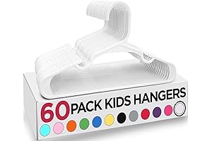 Utopia Home 60 Pack White Kids Plastic Hangers