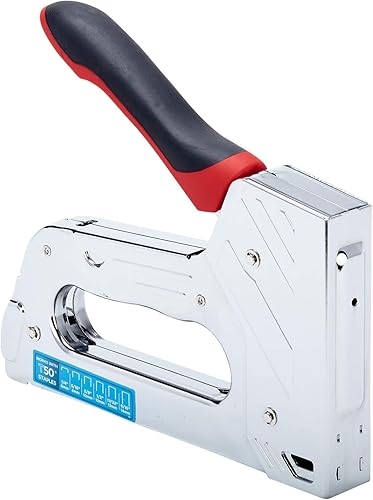 Miniatura 10 de Arrow T55BL - Pistola de grapas de acero para tapicería, madera, manualidades, bricolaje y reparaciones, grapadora manual utiliza grapas de 1/4