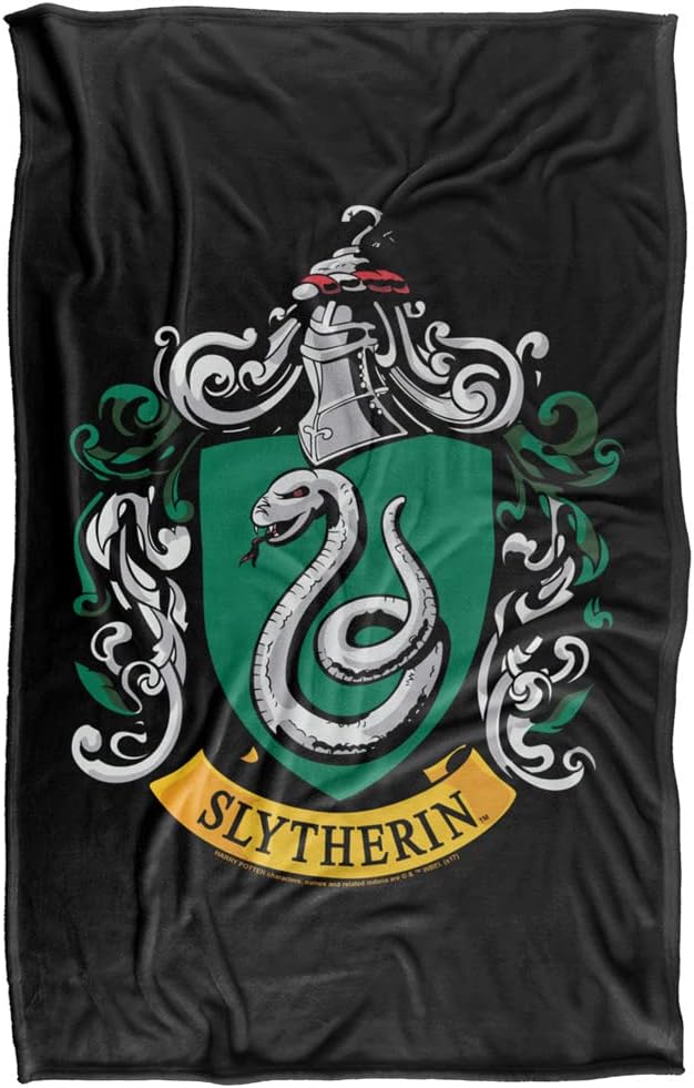 Harry Potter Slytherin Crest Black Silky Touch Super Soft Throw Blanket 36" x 58",Slytherin Crest - Image 2