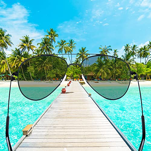 100% Real Glass Aviator 60mm USA Premium Pilot Sunglasses Men/Women UV400 Protection Non-Polarized4