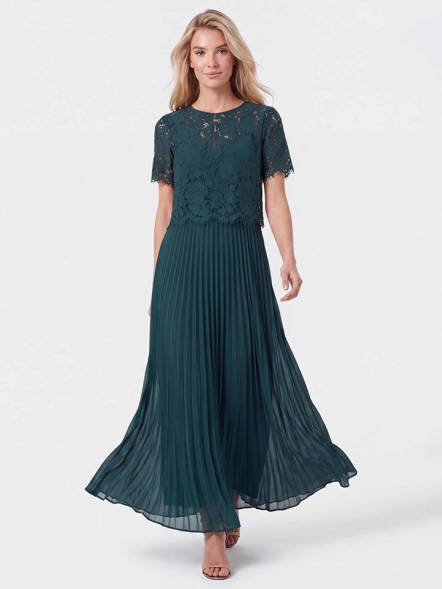Apart Fashion Abendkleid mit Spitzenjacke Vestito Donna (Pacco da 1)