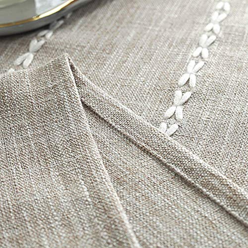 Nappe en coton et lin anti-poussière lavable 70x180cm à rayures