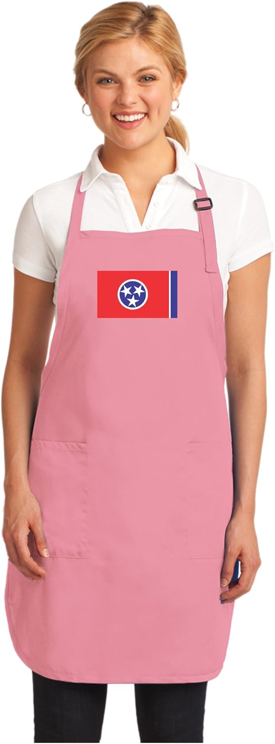 Broad Bay Pink Tennessee Apron Deluxe Tennessee Flag Aprons Made in The USA