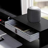 Vista 4 de Fenge - Soporte elevador para monitor de computadora con cajón para 2 o 3 monitores, soporte de escritorio ajustable en longitud y ángulo para Negro