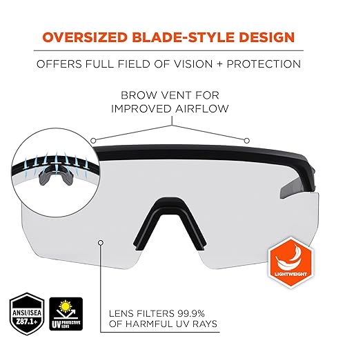 Miniatura 2 de Ergodyne Skullerz AEGIR - Gafas de seguridad antiarañazos, antivaho y ANSI z87.1