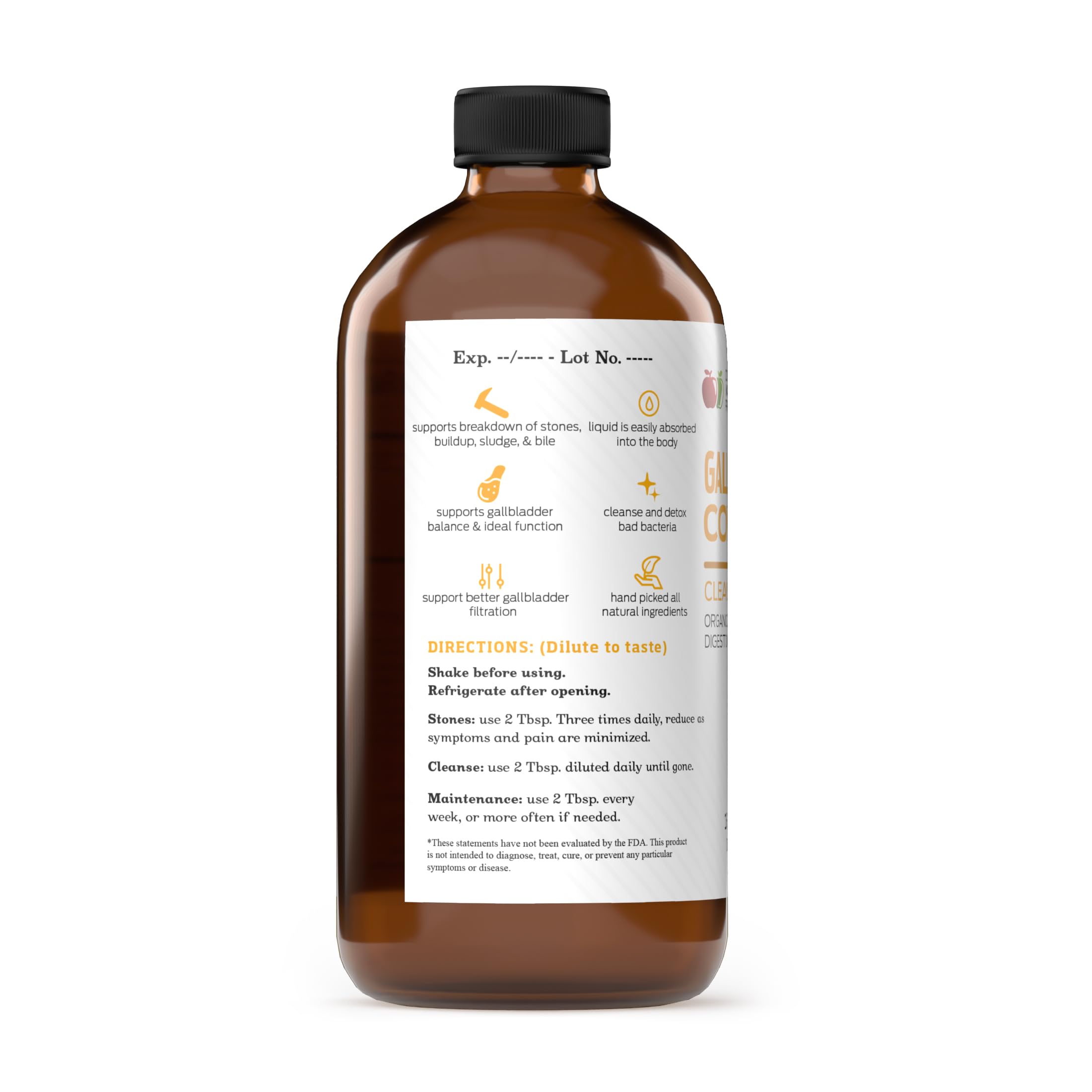 CNP | Gallbladder Support Liquid 16oz - ACV, Milk Thistle Liver Cleanse Aid — Amazon image 2