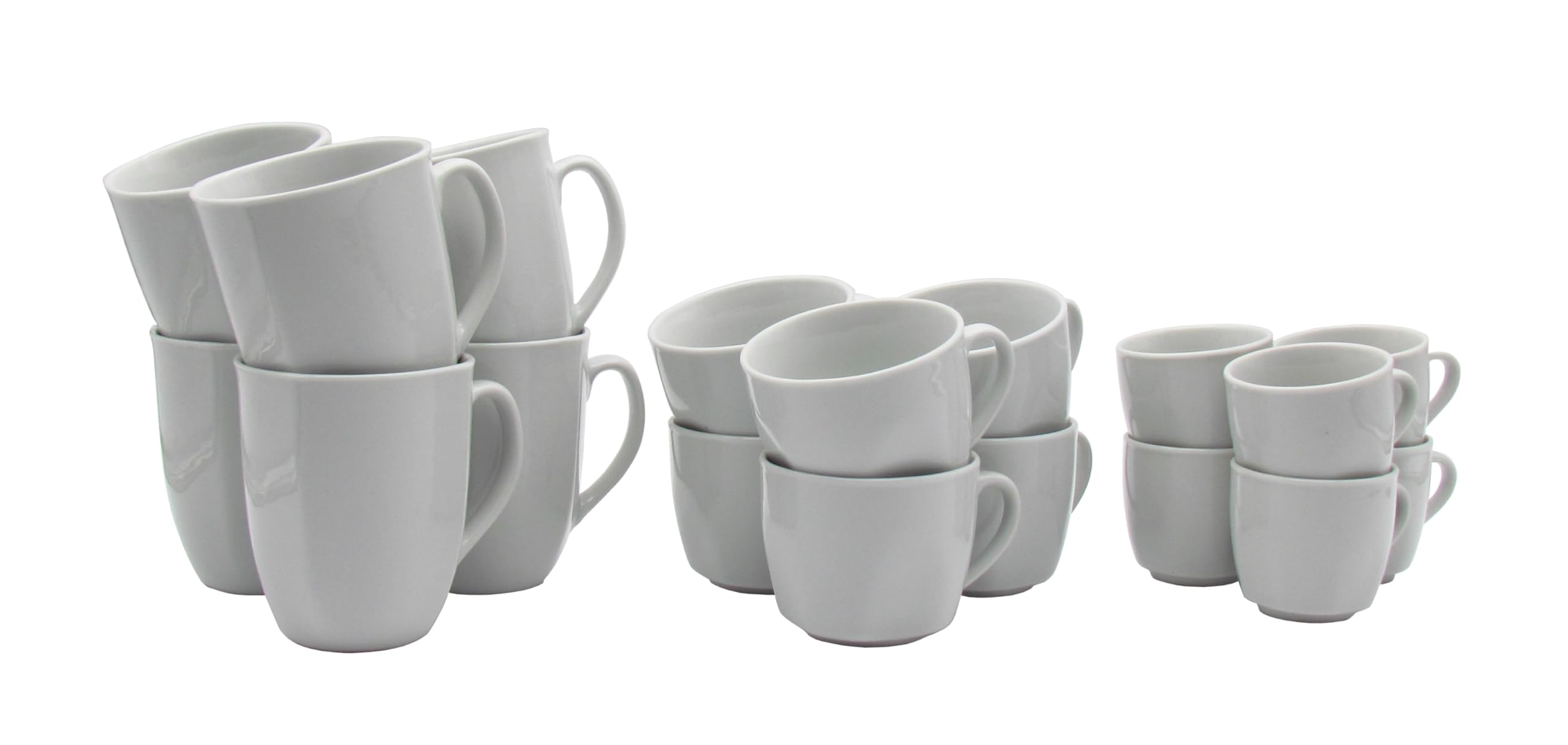 Olivia 62-częściowy zestaw naczyń wielofunkcyjnych XXL dla 6 osób | wysokiej jakości porcelana w kształcie Coup | klasyczna biel | nadaje się do mycia w zmywarce i używania w kuchence mikrofalowej