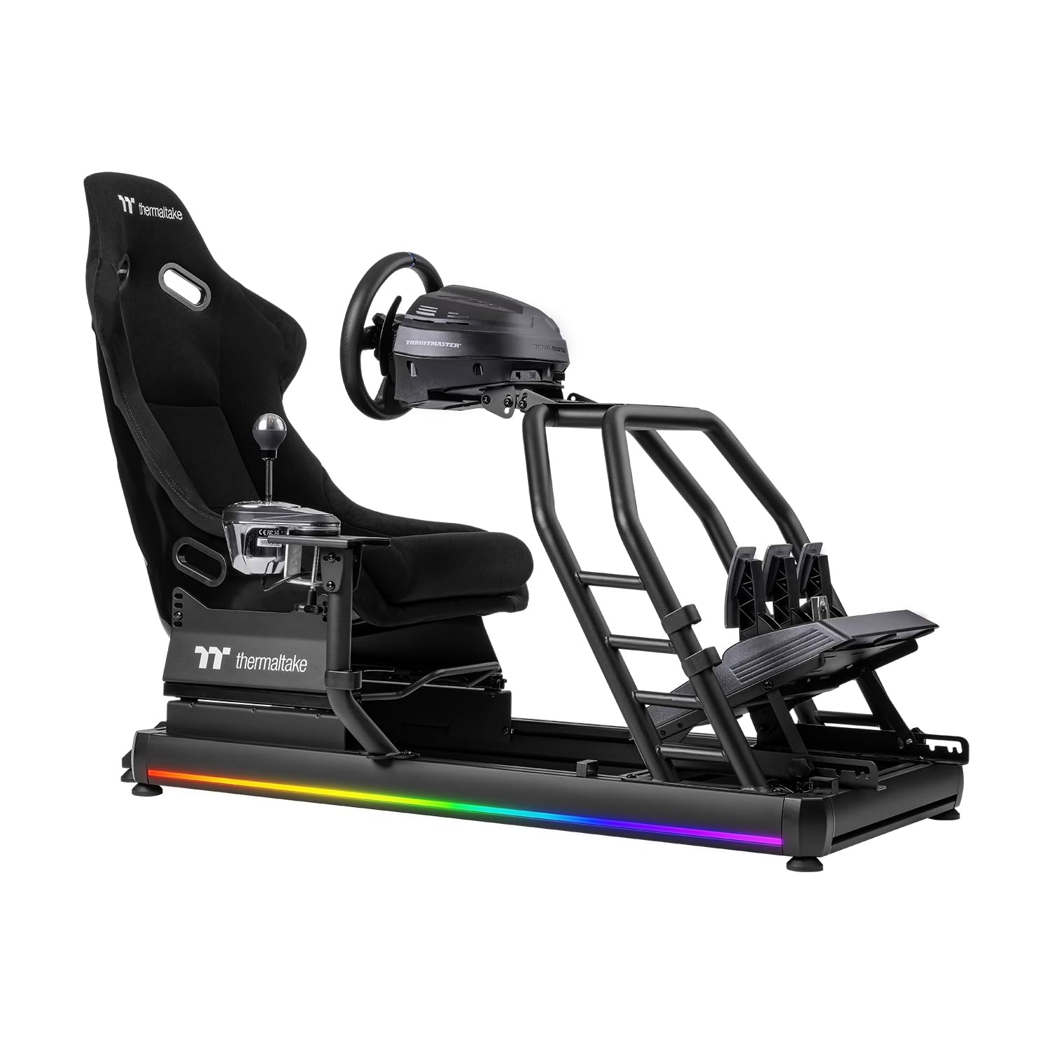 Thermaltake GR500 Racing Simulator Cockpit, Compatible with Trustmaster, Logitech, Fanatec Racing Wheel, GSC-R50-CPASBB-01