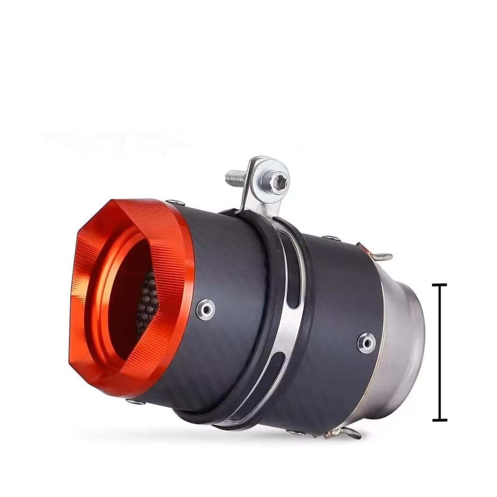 silencioso escape moto Para CB300R Para MT07 Para Z1000 Para Ninja400 | Tubo de escape de escape 51 mm/60 mm Universal A Silenciador escape de fibra de carbono de carreras(B2)