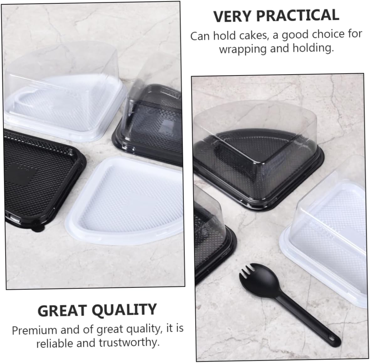 Alipis 50Pcs Boxes Fan Shape Cake Packaging Boxes Dessert Storage Containers for Mousse and Cakes for Easy Wrapping and Holding