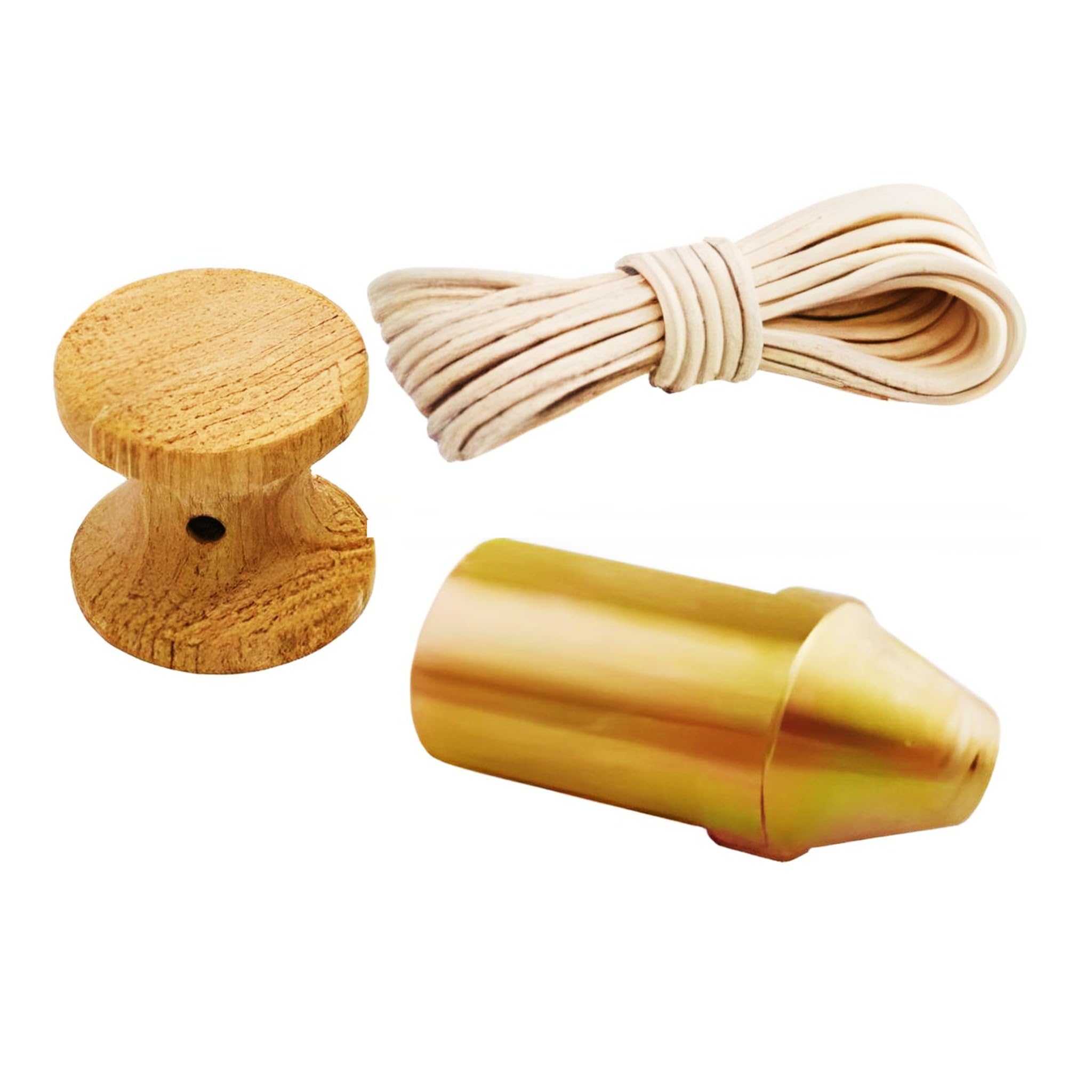 Bricoloco Zinc Plated Steel Mason Plumbing with Wood Nut and Nylon Rope for Construction Work Metallurgy Woodworking Canary Type (1500, Grams)