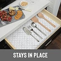 Vista 38 de Con-Tact Brand Grip Prints Shelf Liner, Non-Adhesive Durable Liners, Slip-Resistant Drawer and Cabinet Covering, 18" x 4', Dottie Grey, Pack of 1