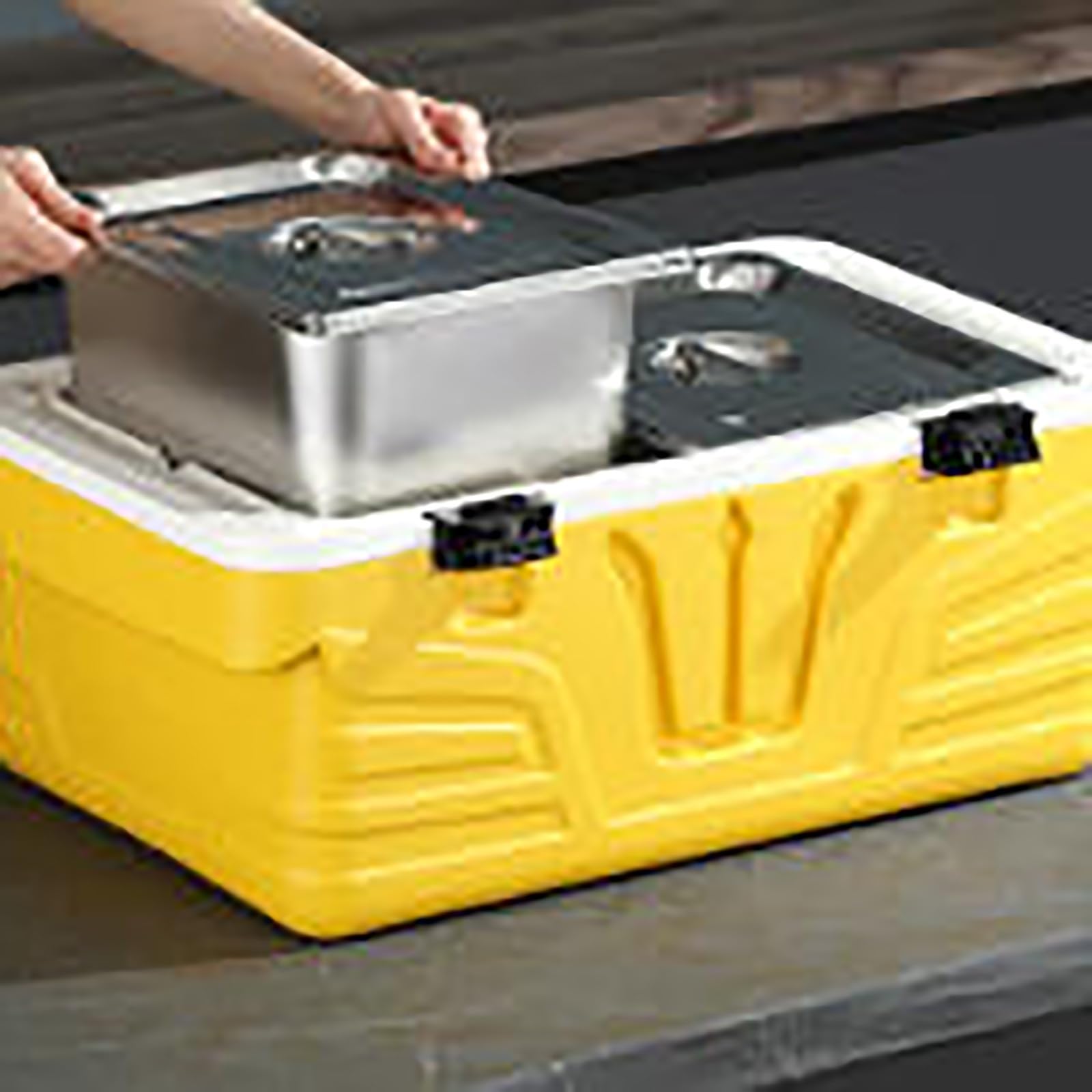 JOSOGO Stainless Steel Insulated Box, Portable Thermal Cooler Box Leakproof for Camping Picnic Travel Food Drinks Storage(2D)