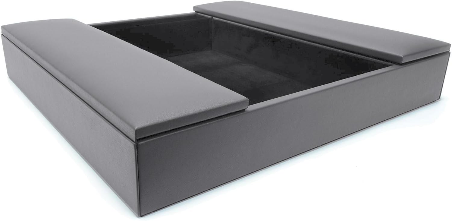 Dacasso A4290 Leatherette Enhanced Conference Room Organizer Leatherette Conference Room Organizer, Gray
