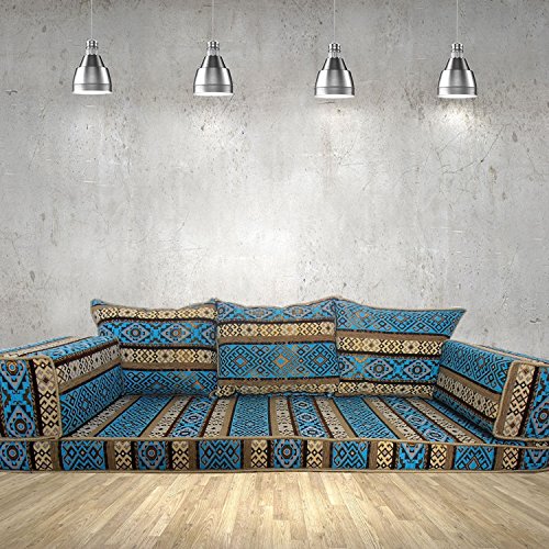 Spirit Home Interiors Dreisitzer-Bodensofa in Blauer Farbe – Bild 4