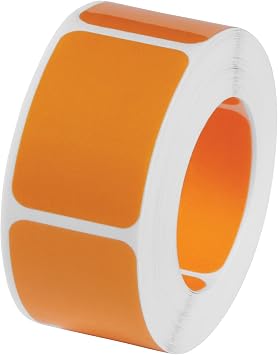 Color-Tinted See-Through Labels, Label Protector Savers - Orange 250/Roll