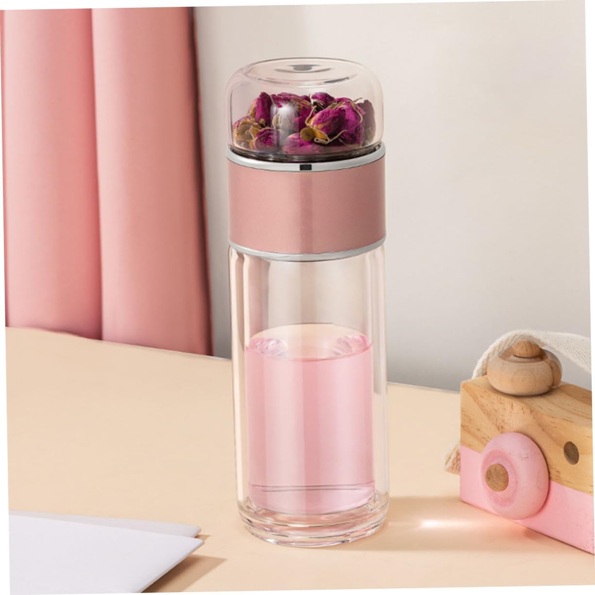 Tea Water Separation Cup Portable Tea Maker Glass Infuser Leakproof Easy to Carry Loose Leaf