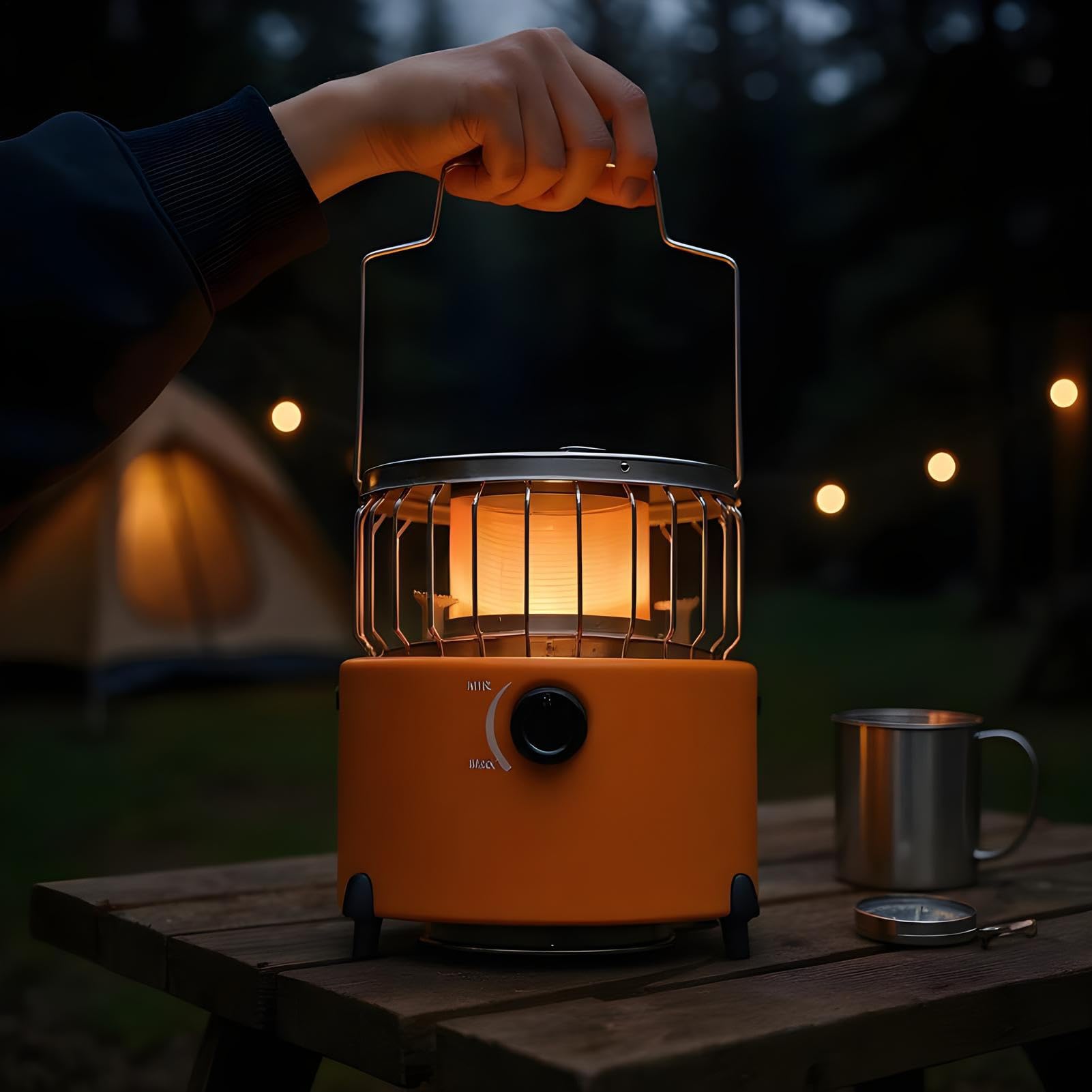 Calentador de Camping Estufa De Gas Para En Interior Y Exterior | Calentador Estufa Para Tienda Para Viaje Patio Pesca En Hielo Garaje