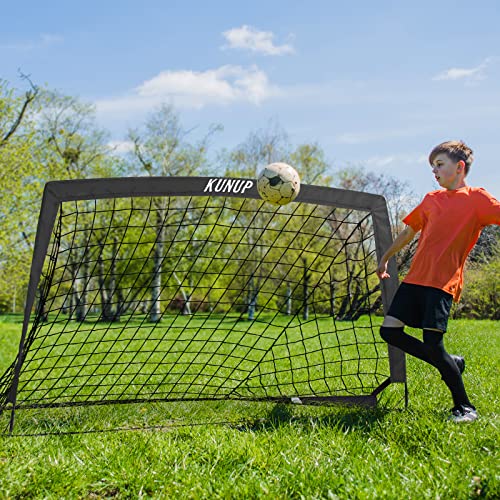 Kunup Kids Soccer Goals For Backyard Set Of 2 Portable Soccer Nets For Backyard Folding Soccer Goals Practice Nets With Carrying Bag For Outdoor Indoor (6X4Ft, Black) #TOP7