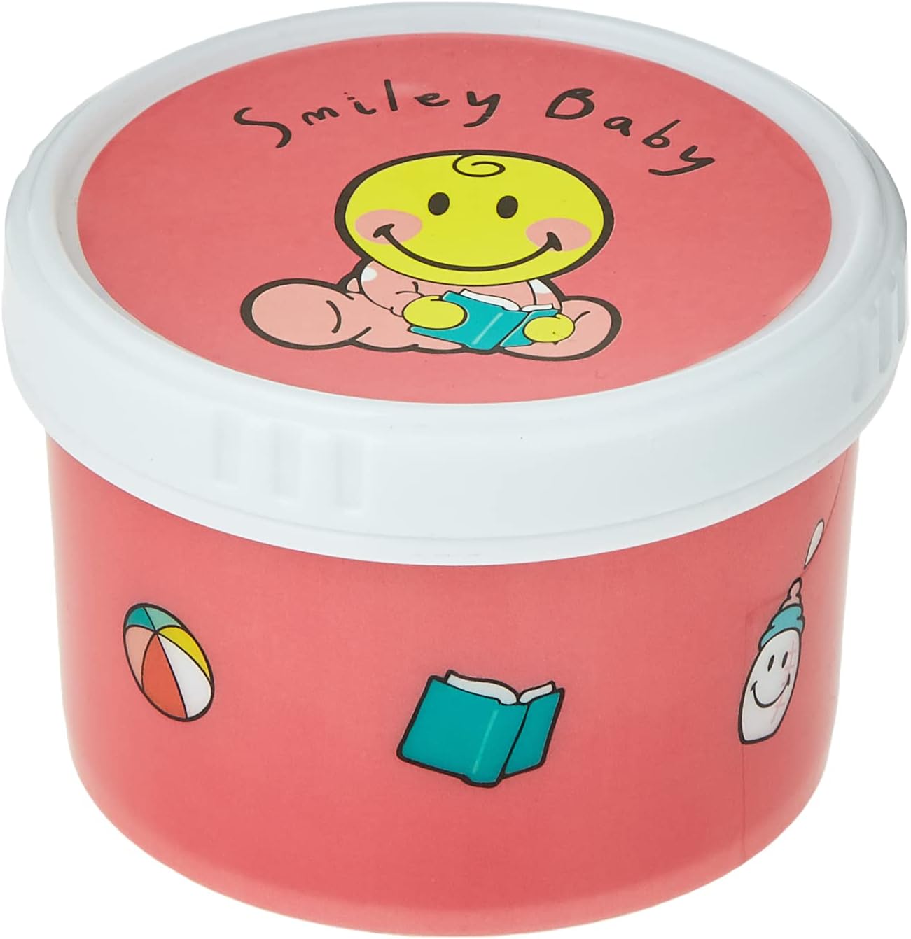 Smiley,Baby Boy Snack Box,High Quality Plastic,Easy To Use Suitable For Kids,Modern Design,Multi-Colour