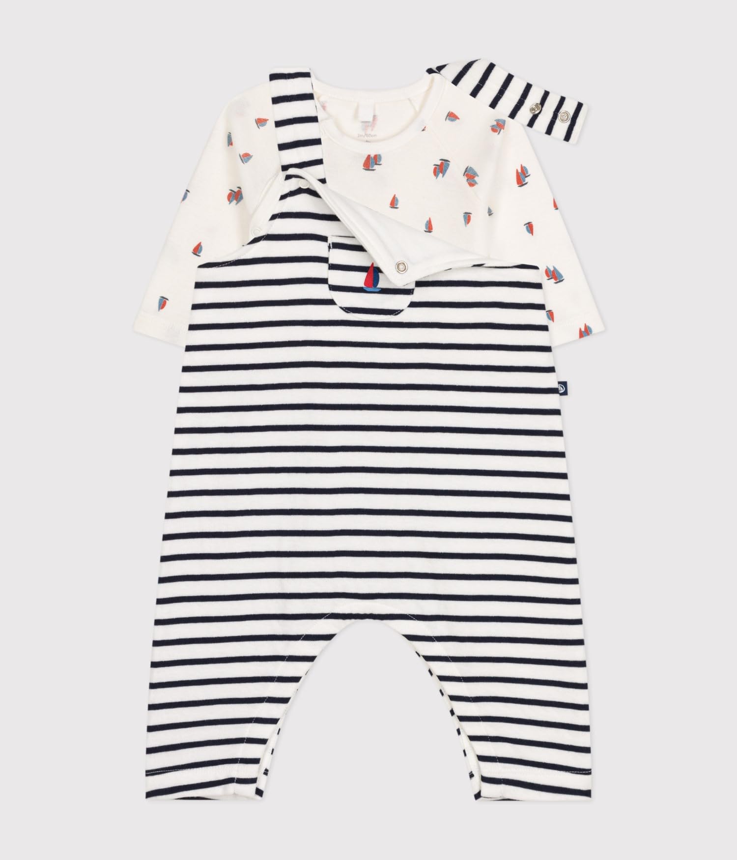 Petit Bateau Ensemble Salopette Mixte bébé