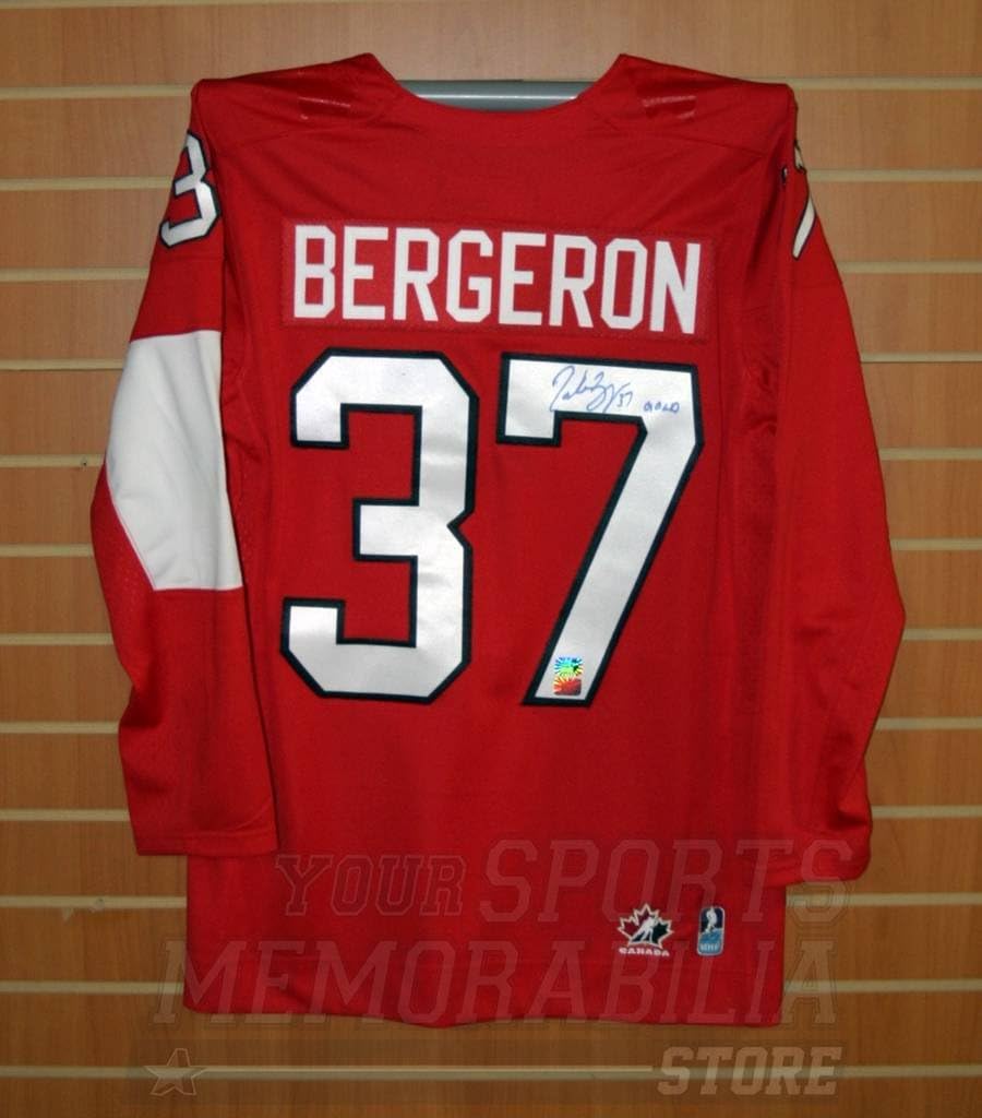 bergeron signed jersey