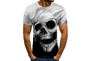 3D Outer Space Men's Skull T-Shirt