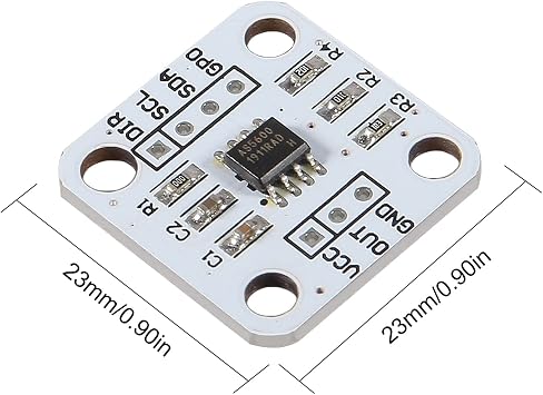 UMLIFE 3pcs AS5600 Magnetic Encoder High Precision Sensor Module, 12bit, I2C, PWM, Voltage Output, Non-Contact, 23x23mm