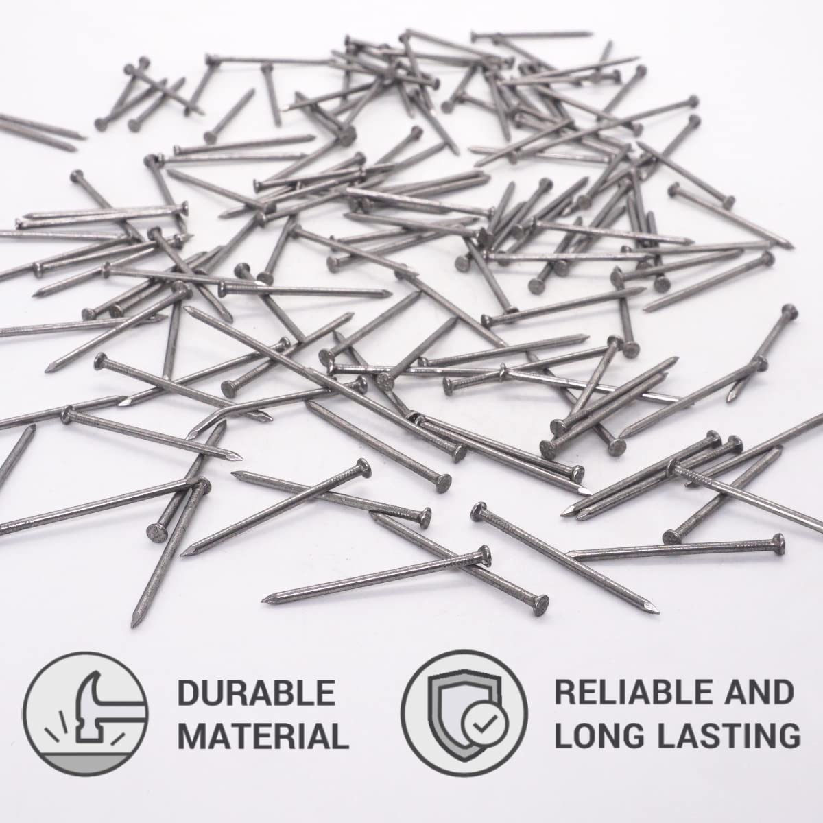 SKIR'CO (150 pcs) Steel 2.0 x 40 mm Construction Nails, Flat Round Head, Multi-Purpose Common Wire Nails for Wood - Image 3