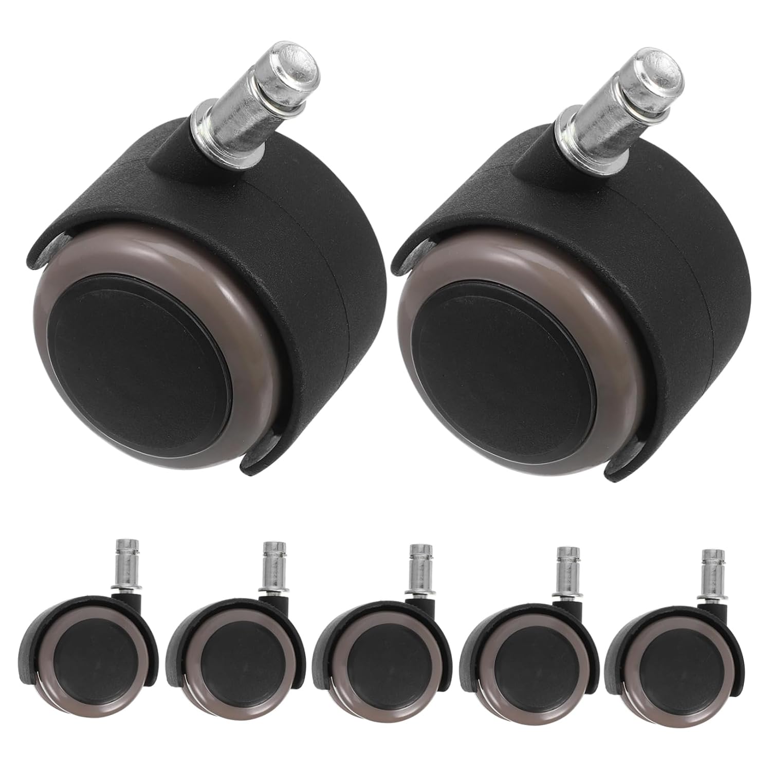10pcs Grey Caster Wheels Mute Directional Chair Wheels for Office Furniture Smooth Rolling Heavy Duty Compatible with Hard Floors and Carpet