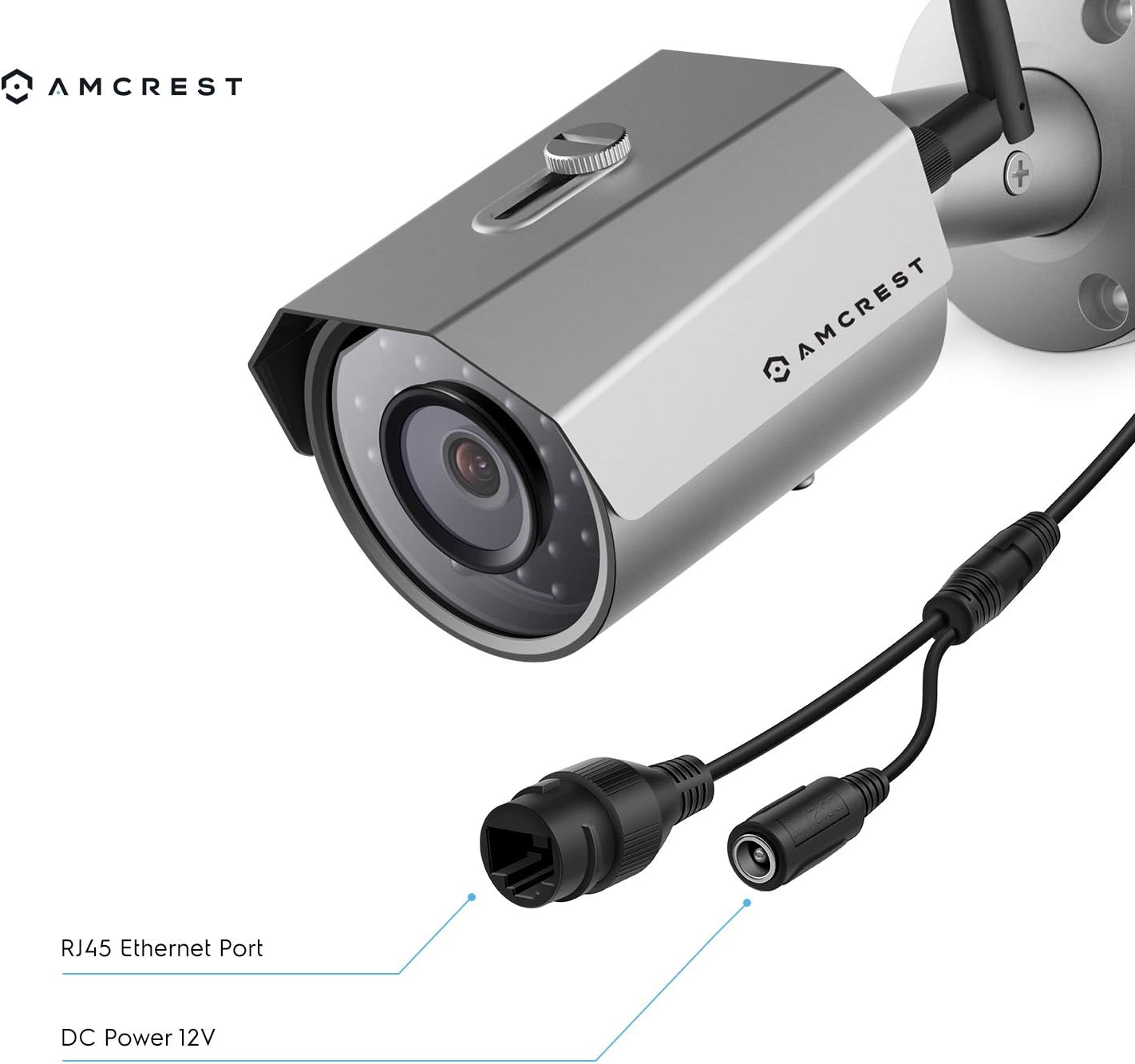Amcrest 2K 3MP Wireless Outdoor Security Camera ProHD 1080P / 1296P (2304TVL) Bullet IP WiFi Outdoor Camera - Full HD 1080P @ 30fps and 1296P @ 20fps, IP67, 98ft Night Vision, IP3M-943S (Silver)