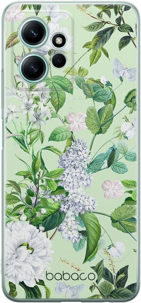 BABACO ERT Group Mobile Phone case for Xiaomi REDMI Note 12 4G Original and Officially Licensed Pattern Flowers 038 optimally adapted to The Shape of The Mobile Phone, case Made of TPU